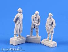CMK 129-F72365 - He 162-Three Pilot figures,each i.different gear:Great Coat,Flying Suit,Breeches in 1:72