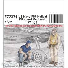 CMK 129-F72371 - US Navy F6F Hellcat Pilot and Mechanic in 1:72