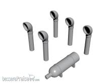 CMK 129-N72036 - PT-109 Boat Deck Set(Smoke Generator, Ventilation Funnels) in 1:72