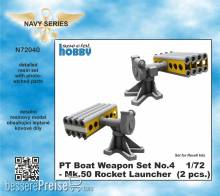 CMK N72040 - 1:72 PT Boat Weapon Set No.4 - Mk.50 Rocket Launcher (2 pcs.)