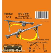 CMK P35022 - 1/35 MG 34/41 German WWII Machine Gun (2 pcs.) 1/35