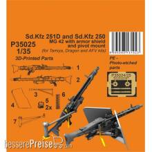 CMK 129-P35025 - Sd.Kfz 251D/250A MG 42 with armor shiels and pivot mount 1/35 for Tamiya and Dragon kits