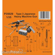 CMK 129-P35029 - 1:35 Type 3 Japanese Heavy Machine Gun 1/35