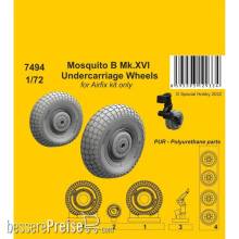 CMK 129-7494 - 1:72 Mosquito B Mk.XVI Undercarriage Wheels / Airfix kit only