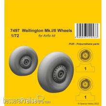 CMK 129-7497 - 1:72 Wellington Mk.II Wheels 1/72 / for Airfix kit