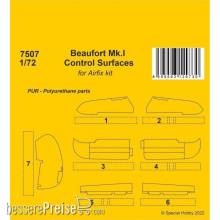 CMK 129-7507 - 1:72 Beaufort Mk.I Control Surfaces 1/72 / for Airfix kit
