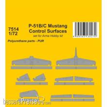 CMK 129-7514 - 1:72 P-51B/C Mustang Control Surfaces 1/72 / for Arma Hobby kit