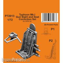 CMK 129-P72013 - 1:72 Typhoon Mk.I Gun Sight and Seat Correction Set 1/72