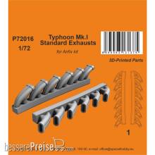 CMK 129-P72016 - Typhoon Mk.I Standard Exhausts / for Airfix kit