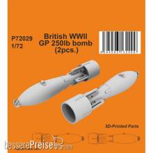 CMK 129-P72029 - British WWII GP 250lb bomb (2pcs.)