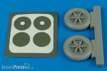 Aires 2090 - 1:32 Bf 109E wheels Für Eduard Bausatz