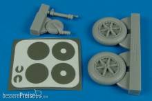 Aires 2138 - 1:32 Bf 109F wheels & masks for Trumpeter