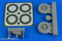 Aires 2231 - 1:32 A-1J Skyraider wheels & paint masks f.Trumpeter