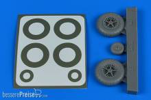 Aires 2244 - 1:32 Bf 108 wheels & paint masks - late for Eduard