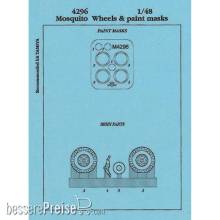 Aires 4296 - Mosquito wheels & paint masks for Tamiya Räder für Tamiya Bausatz