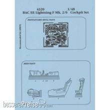 Aires 4320 - 1:48 Lightning F Mk. 2/6 Cockpit Set für Airfix Bausatz