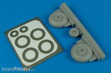 Aires 4446 - 1:48 C-47 Dakota wheels & paint masks (TRU)