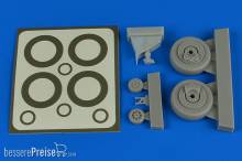 Aires 4793 - 1:48 A-1H Skyraider wheels & paint masks for Tamiya