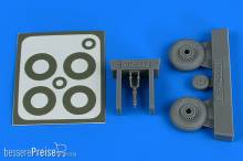 Aires 4819 - 1:48 Macchi Mc.202 - late wheels & paint masks for Eduard/hasegawa