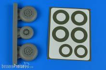 Aires 4871 - 1:48 B-26K Invader wheels & paint masks - early - Diamond Pattern