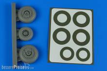 Aires 4873 - 1:48 B-26K Invader wheels & paint masks - late - Diamond Pattern