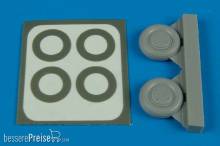 Aires 7258 - 1:72 P-40 wheels & paint masks (type B)