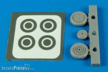 Aires 7287 - 1:72 P-39 Aircobra wheels&paint masks f.ACAD.