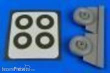 Aires 7316 - 1:72 C-47 Skytrain wheels &paint masks f.Airf