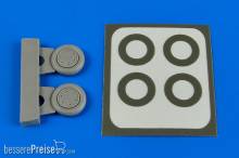 Aires 7334 - 1:72 F4F Wildcat wheel&paint masks f.Hasegawa