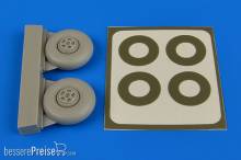 Aires 7346 - 1:72 Beaufighter wheels(five spoke)&paint mas
