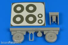 Aires 7365 - 1:72 Wellington wheels & paint masks (late) for Airfix