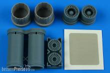 Aires 7397 - F-14D Tomcat exhasut nozzles - opened for Tamiya