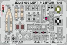 Eduard Accessories 3DL48009 - P-38F SPACE 1/48 for TAMIYA in 1:48
