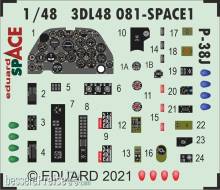 Eduard Accessories 3DL48081 - 1:48 P-38J SPACE