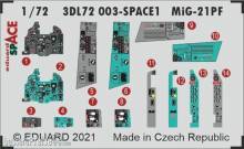 Eduard Accessories 3DL72003 - MiG-21PF SPACE 1/72 for EDUARD in 1:72