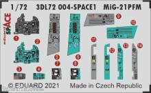 Eduard Accessories 3DL72004 - MiG-21PFM SPACE 1/72 for EDUARD in 1:72