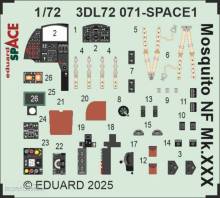 Eduard Accessories 3DL72071 - Mosquito NF Mk.XXX SPACE 1/72 for Special Hobby
