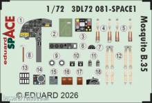 Eduard Accessories 3DL72081 - Mosquito B.35 SPACE for Airfix