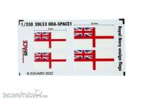 Eduard Accessories 3DL53004 - 1:350 Royal Navy ensign flags SPACE