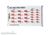 Eduard Accessories 3DL53005 - 1:350 Royal Navy ensign flags (cruiser/destroyers) SPACE