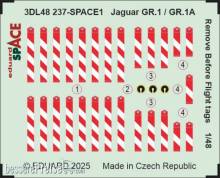 Eduard Accessories 3DL48237 - Jaguar GR.1 / GR.1A Remove Before Flighth tags SPACE AIRFIX