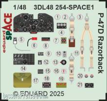 Eduard Accessories 3DL48254 - P-47D Razorback SPACE for Miniart