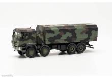 Herpa 746922 - Iveco Trakker 8x8 geschützt Pritschen-LKW, Flecktarndesign