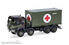Herpa 747219-002 - Iveco Trakker 8x8 LKW mit 20 ft. Container Bundeswehr