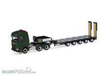 Herpa 747332 - Scania CR 20 Niedrigdach Semitieflade-Sattelzug Tschechische Armee