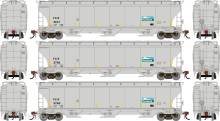 Athearn ATHG-2706 - HO GEN Trinity 5161 Covered Hopper FLIX ´FRA Reflectors´ #3651/3706/3760 (3)