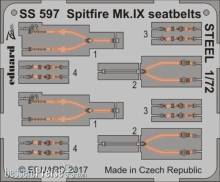 Eduard Accessories SS597 - Spitfire Mk.IX seatbelts STEEL f.Eduard