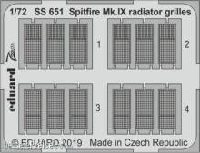 Eduard Accessories SS651 - Spitfire Mk.IX radiator grilles f.Eduard