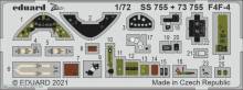 Eduard Accessories SS755 - 1:72 F4F-4, for ARMA HOBBY