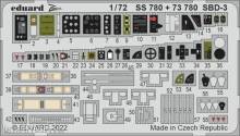 Eduard Accessories SS780 - 1:72 SBD-3 for FLYHAWK